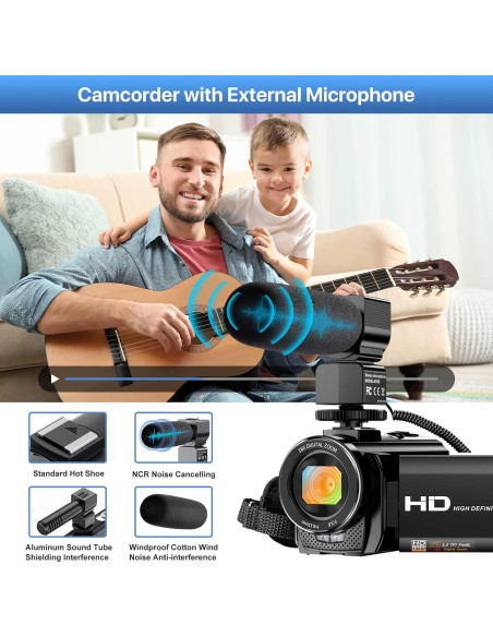 Cámara de Video ALSONE 1080P 24MP Pantalla 3" Rotativa Cámara de Video ALSONE 1080P 24MP Pantalla 3" Rotativa