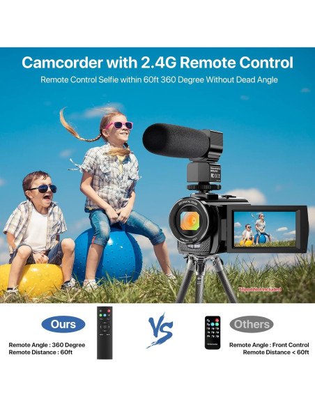 Cámara de Video ALSONE 1080P 24MP Pantalla 3" Rotativa Cámara de Video ALSONE 1080P 24MP Pantalla 3" Rotativa