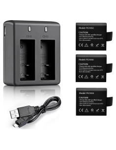 Batería Recargable VVHOOY PG1050 para Cámara de Acción - 3x1050mAh