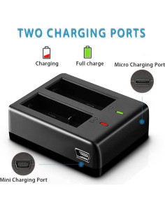 Kit de Baterías Recargables VVHOOY 3x1050mAh con Cargador USB 2