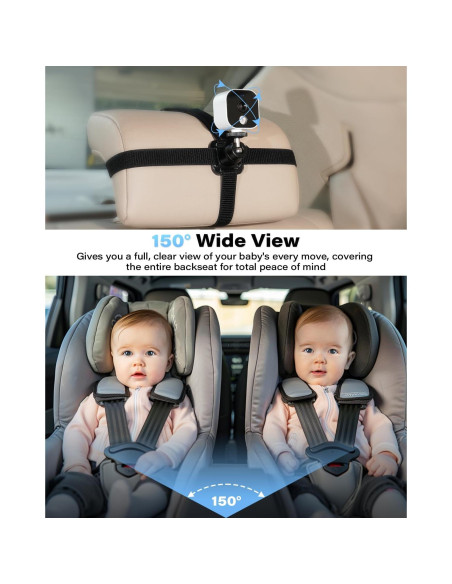 Cámara para Bebés Wiiki-Tech V3-T2Pro, 1080P 5" con Visión Nocturna