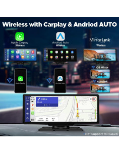 LAMTTO Pantalla 23.8cm Carplay Inalambrico y GPS 2.5K 2