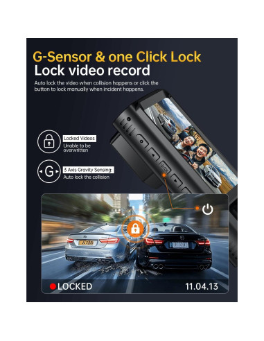 Cámara de Tablero 3 Canales BAOHZ M6 2.5K + 1080P + 1080P