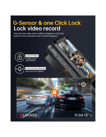 Cámara de Tablero 3 Canales BAOHZ M6 2.5K + 1080P + 1080P