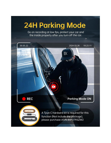 Cámara de Tablero 3 Canales BAOHZ M6 2.5K + 1080P + 1080P