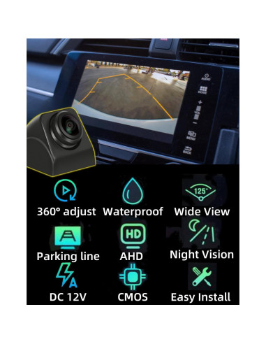 Cámara de Respaldo HD Epronic P2 360 Impermeable IP69K