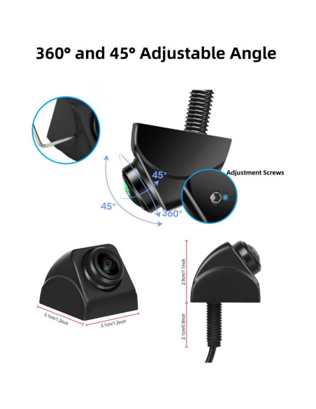 Cámara de Respaldo HD Epronic P2 360 Impermeable IP69K