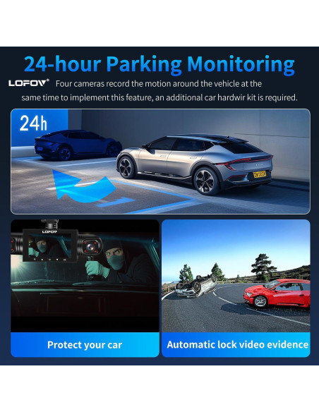 Cámara Dash 360 LOFOV 4 Canales FHD 1080P con 64GB