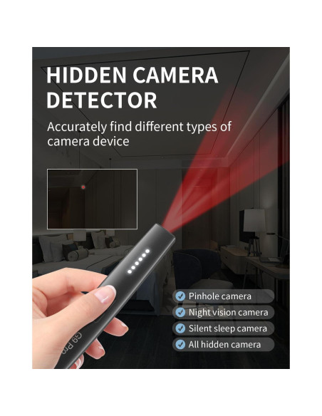 Detector de cámaras ocultas JAXTIN G9 Pro - Alarma y Vibración