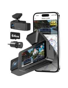 Cámara Dash 4K FitDVR F3 3 Canales con GPS y WiFi