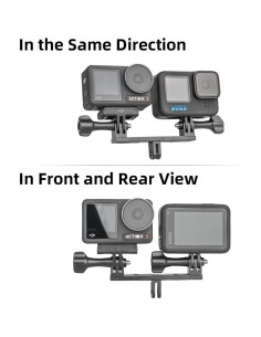 Adaptador Doble de Montaje Aluminio GY-DMA-024 para Cámaras de Acción 2