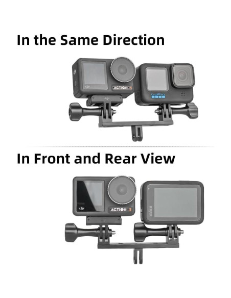Adaptador Doble de Montaje Aluminio GY-DMA-024 para Cámaras de Acción