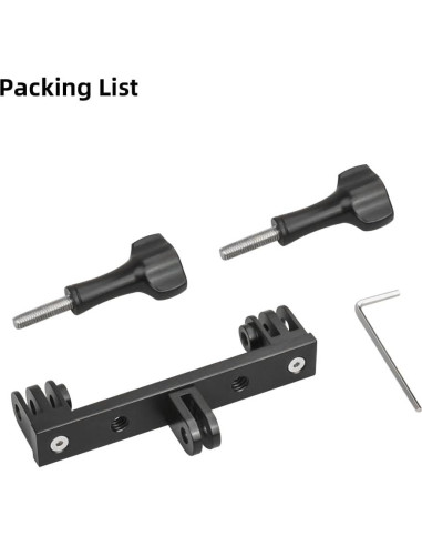 Adaptador Doble de Montaje Aluminio GY-DMA-024 para Cámaras de Acción