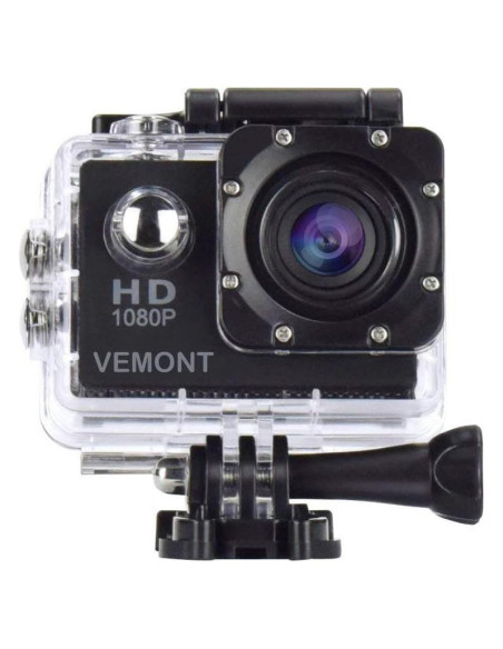 Cámara Deportiva VEMONT 1080P Full HD Impermeable 30m