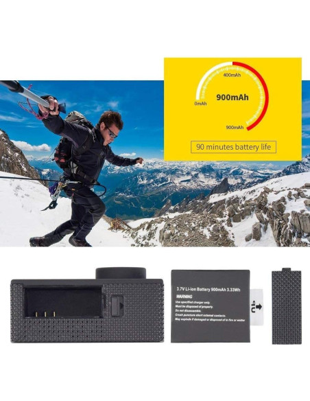 Cámara Deportiva VEMONT 1080P Full HD Impermeable 30m