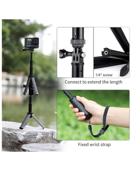 Palo de Selfie Trípode YALLSAME Extensible para GoPro