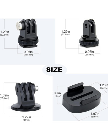 Adaptador de Montaje de Trípode YALLSAME para GoPro y Cámaras de Acción