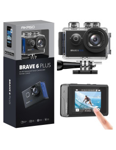 Cámara de Acción AKASO Brave 6 Plus 4K 20MP WiFi EIS 40m