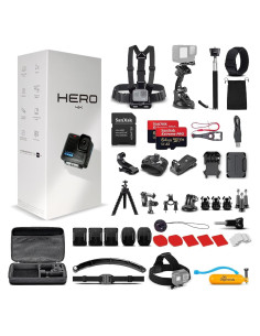 Cámara de Acción GoPro HERO Negra 4K UHD + Accesorios 50 en 1
