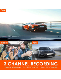 Cámara de tablero Vantrue N4 3 canales 4K 1440P visión nocturna 2