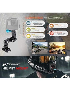 Kit de Montaje de Barbilla MiPremium para Casco de Motocicleta - Compatible con GoPro y Otras Cámaras de Acción 2