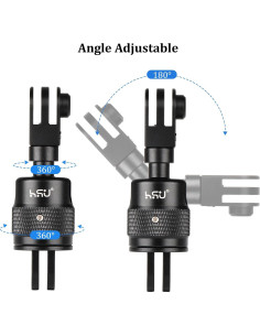 Soporte de Cámara Rotación 360 HSU, Aluminio, Compatible GoPro 2