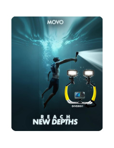 Movo DiveRig1 XL Rig de Buceo con Luces LED Impermeables 2