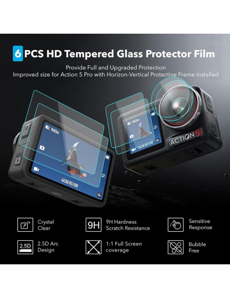 Accesorios DJI Osmo Action 5 Pro - Funda PU y Protectores