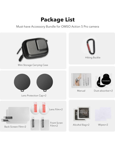 Accesorios DJI Osmo Action 5 Pro - Funda PU y Protectores