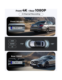 Cámara de tablero dual Jzones V620 4K + 1080P GPS WiFi 2