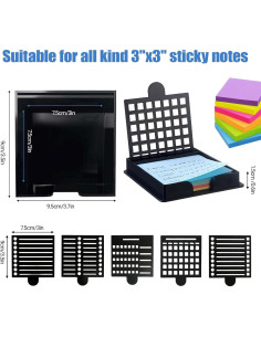 Plantilla y Soporte para Notas Adhesivas Xorim con 5 Plantillas 2