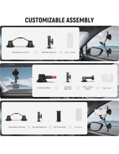 Soporte de Ventosa Doble para Coche NEEWER CA066 con Brazo Mágico 2