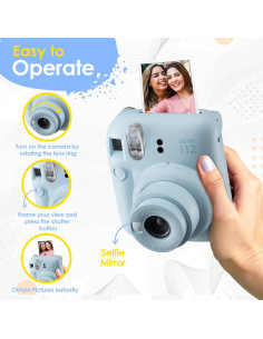 Cámara Fujifilm Instax Mini 12 + Película 60 Hojas + Accesorios 2