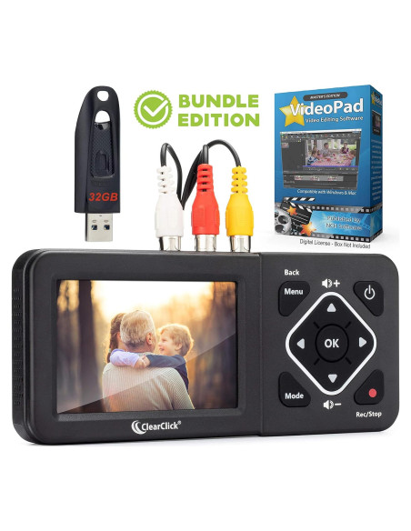 Convertidor de Video a Digital ClearClick 2.0 - Graba VHS y DVD