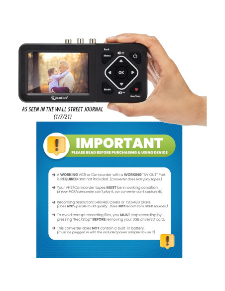 Convertidor de Video a Digital ClearClick 2.0 - Graba VHS y DVD