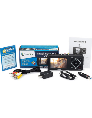 Convertidor de Video a Digital ClearClick 2.0 - Graba VHS y DVD