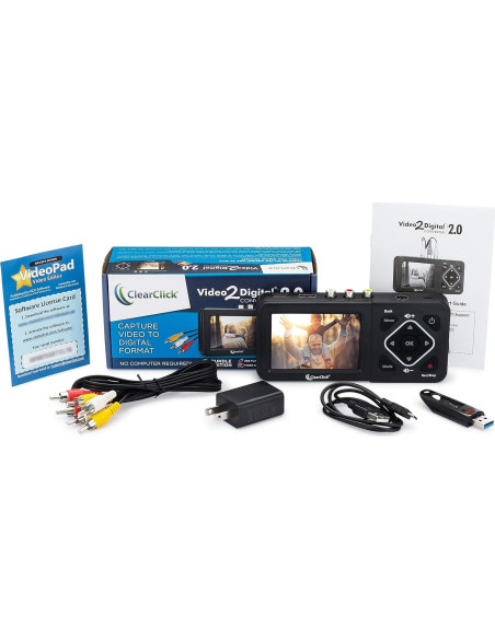 Convertidor de Video a Digital ClearClick 2.0 - Graba VHS y DVD