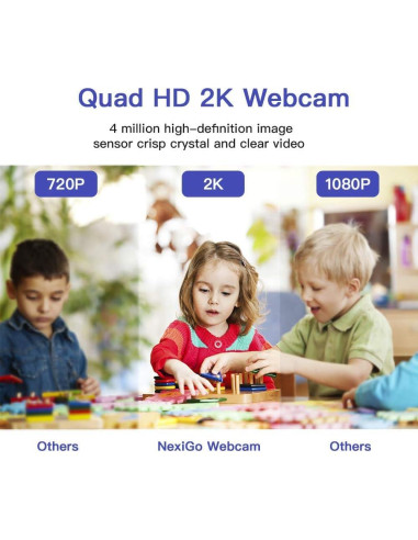 Cámara Web NexiGo N650 2K QHD USB con Zoom Digital 3X