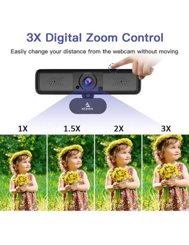 Cámara Web NexiGo N650 2K QHD USB con Zoom Digital 3X