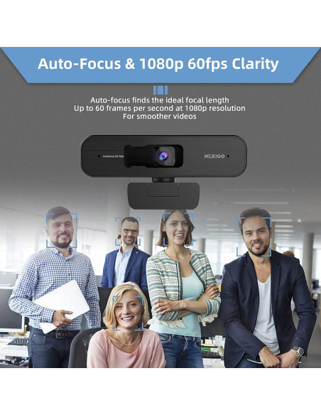 Webcam NexiGo N940P 2K con Zoom y Control Remoto - Negro Webcam NexiGo N940P 2K con Zoom y Control Remoto - Negro