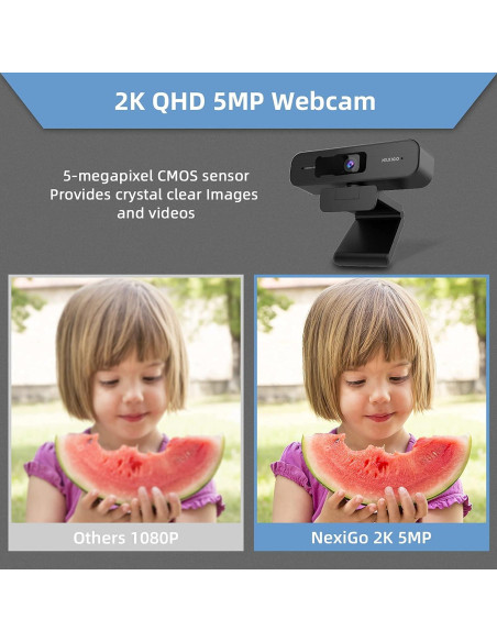 Webcam NexiGo N940P 2K con Zoom y Control Remoto - Negro Webcam NexiGo N940P 2K con Zoom y Control Remoto - Negro