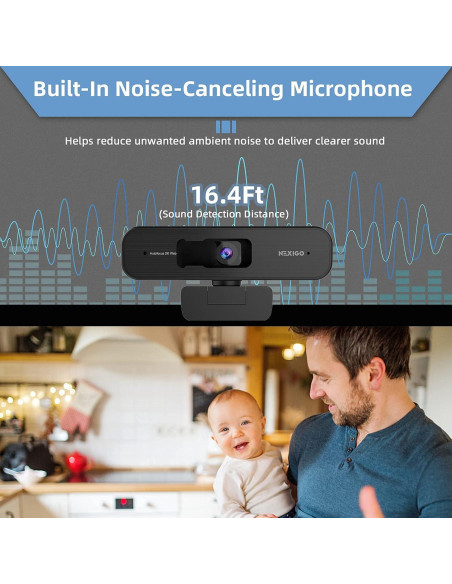 Webcam NexiGo N940P 2K con Zoom y Control Remoto - Negro Webcam NexiGo N940P 2K con Zoom y Control Remoto - Negro