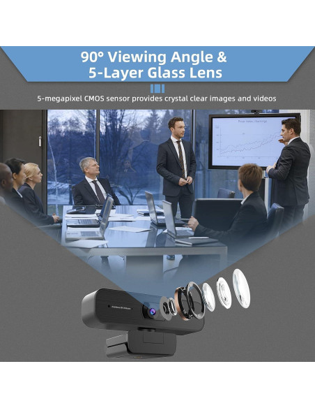 Webcam NexiGo N940P 2K con Zoom y Control Remoto - Negro Webcam NexiGo N940P 2K con Zoom y Control Remoto - Negro