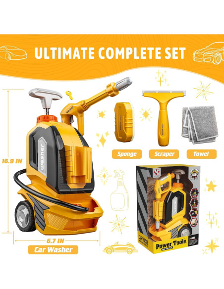 Juguete de Lavado de Autos WishaLife - Lavadora a Presión Manual