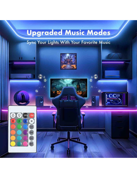 Tira LED RGB 5m TFZBA con Control Remoto y Sincronización de Música
