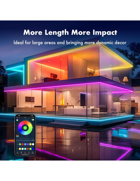 Tira LED RGB 5m TFZBA con Control Remoto y Sincronización de Música