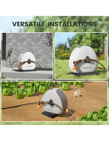 Carrete de Manguera Retráctil Giraffe Tools 28m 5/8" Automático