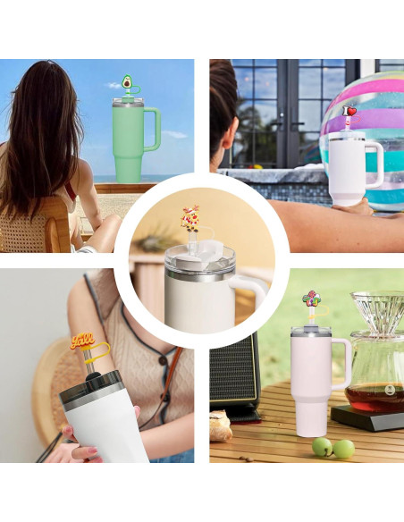 20 Cubiertas de Pajitas Yaveron para Tazas Stanley 0.4 cm