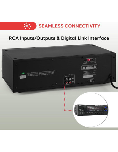 Reproductor de Cinta Doble Pyle Home PT649D 110V/220V RCA