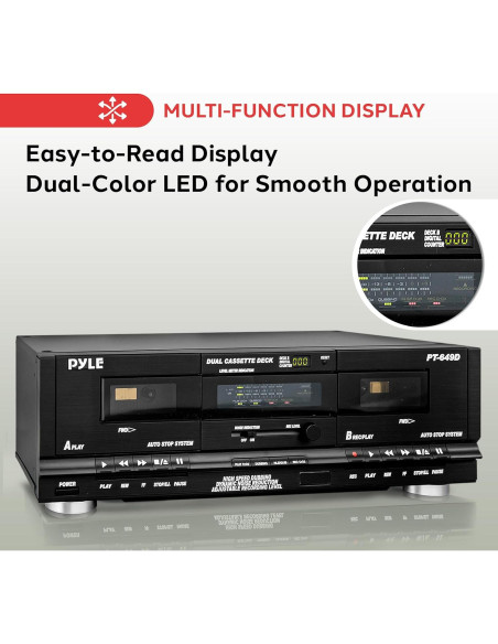 Reproductor de Cinta Doble Pyle Home PT649D 110V/220V RCA